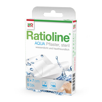 Ratioline AQUA Pflaster steril 5x7 cm