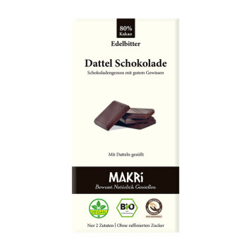 Dattel Schokolade - Edelbitter 80%