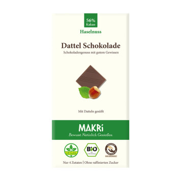Dattel Schokolade - Haselnuss 56%