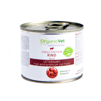 Nassnahrung Single-Protein Rind f.Katzen
