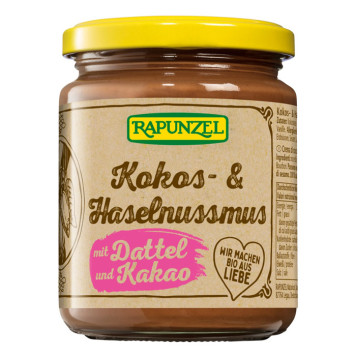Kokos- & Haselnussmus mit Dattel und Kakao - bio