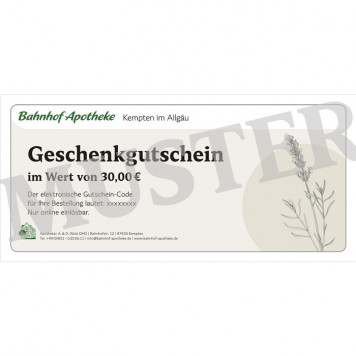 Gutschein 30 Euro zum Versenden